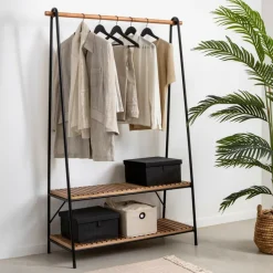 Étagères^CASA ACACIA Porte-vêtements Noir