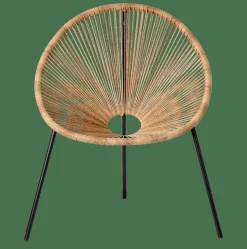 Fauteuils De Jardin^CASA ACAPULCO Chaise Lounge Noir, Naturel