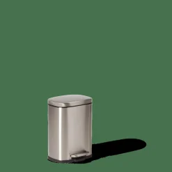 Poubelles De Cuisine|Poubelles^CASA ADELE Poubelle à Pédale 5l Argent