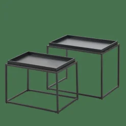 Tables D'Appoint^CASA APOLLO Table D'appoint Set De 2 Noir