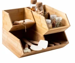 Paniers Tiroirs^CASA BAMBOO Organisateur Naturel