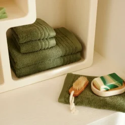 Serviettes D'Hôtes^CASA BIO SOFT Serviette D'hôte Pétrole