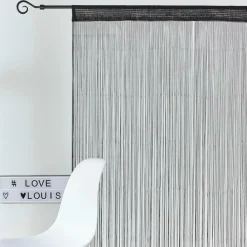 Halloween|Rideaux^CASA BLACK Rideau à Franges Noir