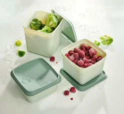 Boîtes De Conservation^CASA FREEZER Boîtes Congélation Set De 10 Menthe, Vert Foncé