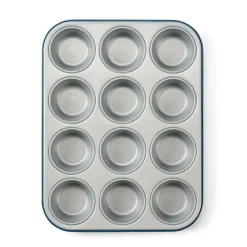 Moules^CASA GREENBAKE Moule à Pâtisserie Pour 12 Muffins Bleu