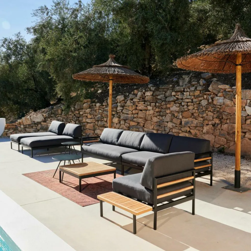 Chaises Longues|Salon De Jardin^CASA HANNA Chaise Longue Teck Noir
