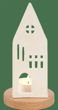 Porte-Bougies^CASA HOME Porte-bougie Chauffe-plat Blanc, Naturel