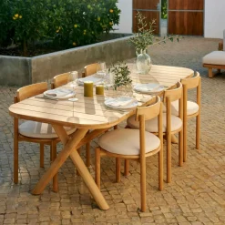 Tables De Jardin|Sets De Jardin^CASA JULES Set De Jardin Avec Coussins De Chaise Beige