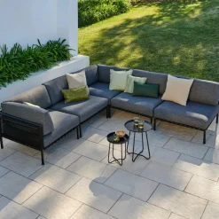 Salon De Jardin^CASA JUMBO Fauteuil Lounge Noir