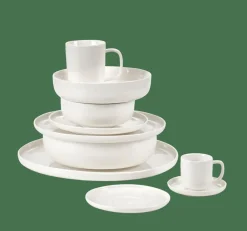 Assiettes^CASA MOON Assiette Creuse Blanc