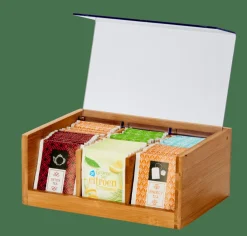 Accessoires Thé^CASA PANDA Boîte à Thé 6 Compartiments Transparent, Naturel