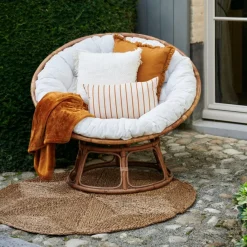 Fauteuils^CASA PAPASAN Chaise Lounge Naturel, Blanc Cassé