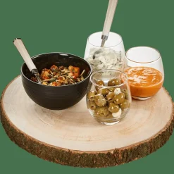 Plats Déco|Automne^CASA PAULO Plat En Bois Brun