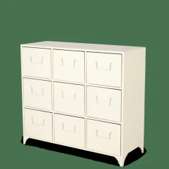 Commodes^CASA PHARMA Meuble De Pharmacie 9 Tiroirs Sable