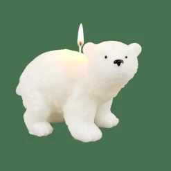 Bougies^CASA POLA Bougie Ours Blanc Blanc