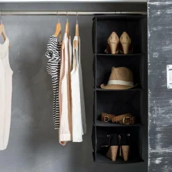 Étagères^CASA RANGO Système De Rangement 4 Compartiments Gris Foncé