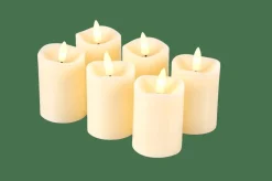Bougies Led^CASA RUSTIC Bougies LED Set De 6 Ivoire