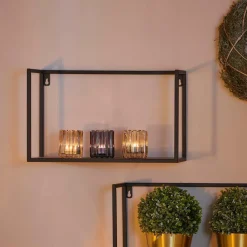 Étagères Murales^CASA SHORP Étagère à Suspendre Noir