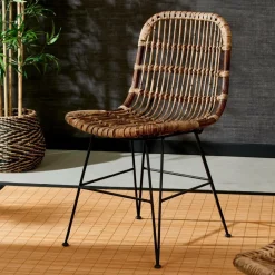 Chaises De Salle À Manger^CASA SUMATRA Chaise Noir, Brun