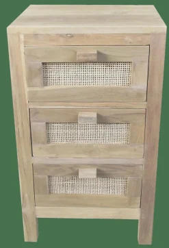 Commodes^CASA TECK Armoire à 3 Tiroirs Naturel