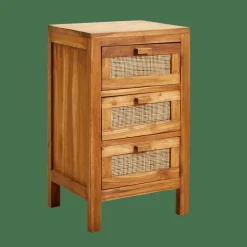 Commodes^CASA TECK Armoire à 3 Tiroirs Naturel