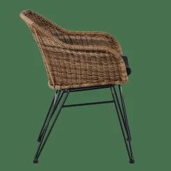 Chaises De Salle À Manger|Chaises De Jardin^CASA VIENNA Chaise De Salle à Manger Noir, Naturel