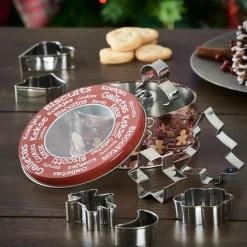 Ustensiles Patisserie^CASA X-MAS Emporte-pièces Set De 8 En Boîte Métallique Argent
